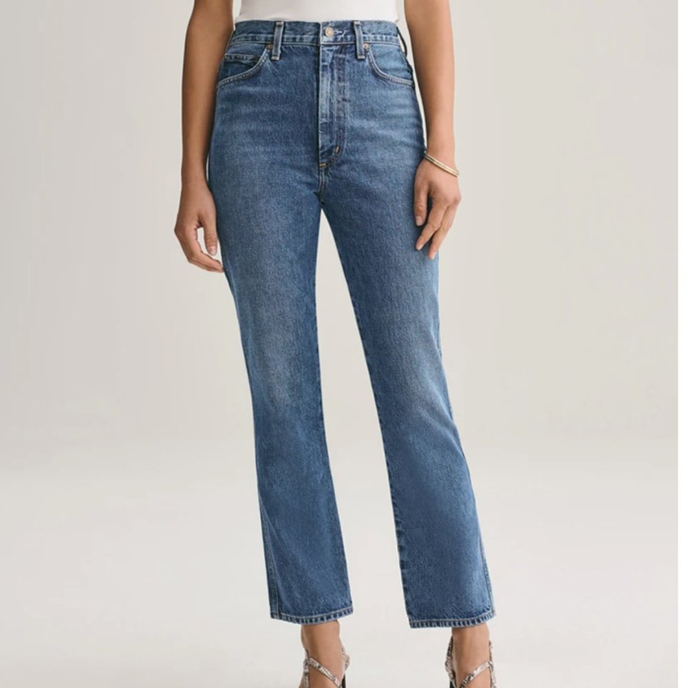 Agolde High Rise Women's Jeans - Deep Blue